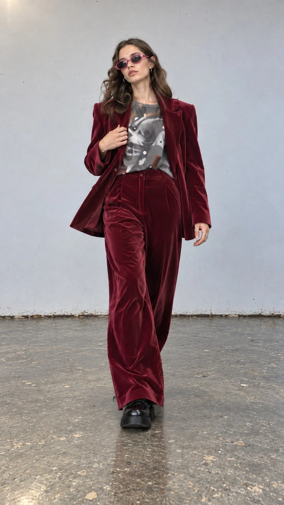 Fashion concept 039 — Burgundy tailoring